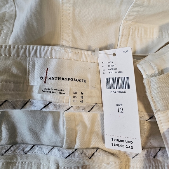 The Richie Slim Joggers By Anthropologie | Striped Seam, Elastic Cuff, White, 12 - Picture 15 of 16